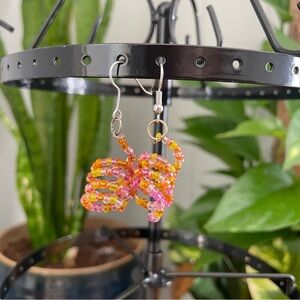 Handmade Beaded Swirl Earrings